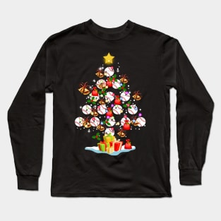 Funny Baseball Christmas Tree Ball Lights Xmas For Kids Boys Men Long Sleeve T-Shirt